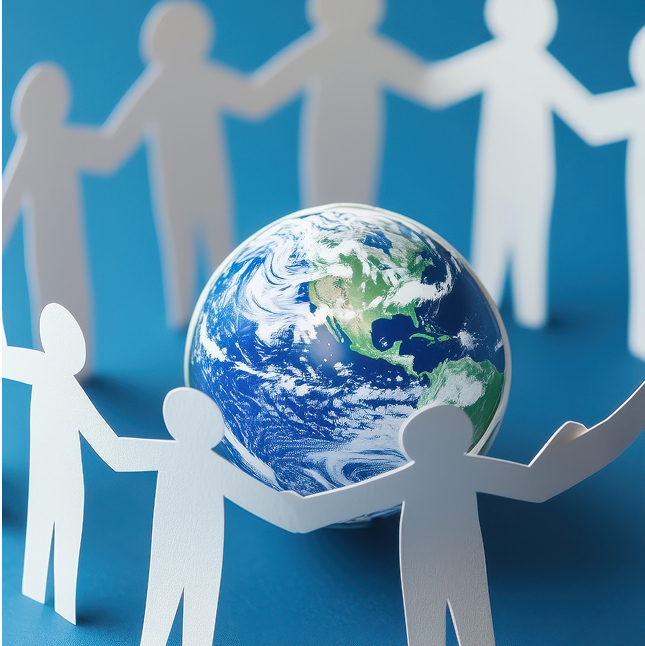 世界の繋がりが可視化でき、平和の和が広がっていくことを目指している。